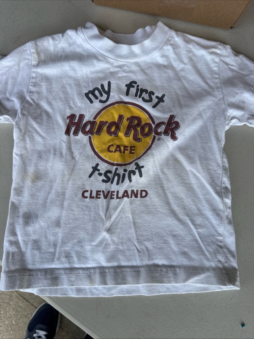 Hard Rock Cafe Extra-Small T-shirt. Pre-owned with stains.